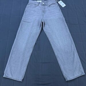 H&M Gray Straight Jeans Loose Fit, Brand New with Tags